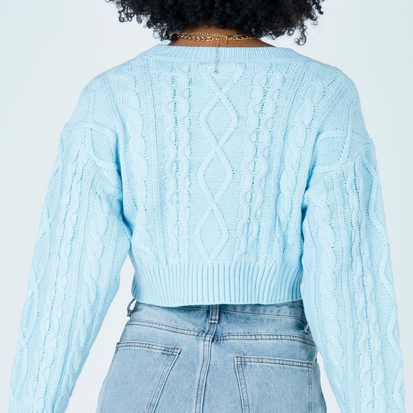 Princess Polly Soleil Cropped Cardigan S/M - Picture 2 of 4